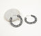 Chrome Funk Beaded Hoop Earrings
