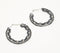 Chrome Funk Beaded Hoop Earrings