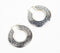 Coil Etched Brass Huggie Hoop Earrings