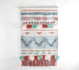 Coastal Handwoven Cotton & Wool Wall Hanging