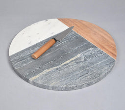 Colorblock Stone & Wood Chopping Board