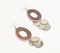 Coined on Wood Dangle Earrings