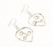 Coiled Heart Minimal Metallic Earrings