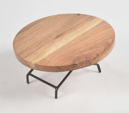 Collapsible Acacia Wood & Iron Cake Stand