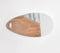 Colorblock Egg-Shaped Wood & Marble Chopping Board