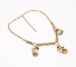 Coin Charms & Metallic Chain necklace