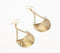 Contoured Brass Moons Earrings