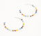 Colorpop Glass Beads Hoop Earrings