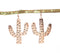 Copper-Toned Brass Cacti Dangle Earrings