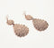 Copper-Toned Brass Floral Drop Earrings