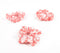 Coral Floral Block printed Scrunchie hair ties set of 3