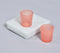 Coral Frosted Glass Votives (set of 2)