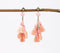 Coral Pink Beaded & Tasseled Drop Earrings