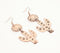 Copper-Toned Brass Floral-Cacti Dangle Earrings