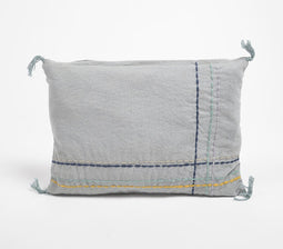 Corner Margins embroidered Lumbar Cushion Cover