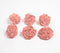 Coral Rose eco-friendly shola wood flowers (set of 6)