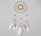 Cotton Crochet & Faux Feathers Dreamcatcher