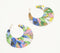 Cotton Fabric-Wrapped C-Hoop Earrings