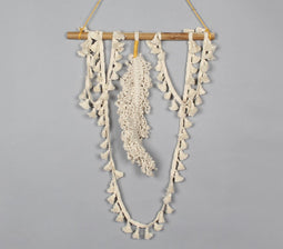 Cotton Macrame & Tasseled Lace Wall Decor