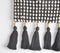 Crochet Black Wall Pocket with Tassels