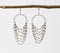 Cotton-Wrapped Brass & Beads Statement Dangle Earrings