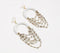 Cotton-Wrapped Brass & Beads Statement Dangle Earrings