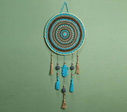 Crochet Earthy Teal Dreamcatcher