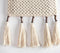 Crochet Neutral Wall Pocket with Tassels