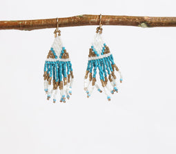Czech Seed Beads Dangle Earrings