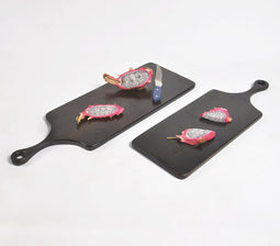 Dark Polished Acacia Cutting Boards (set of 2)