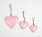 Deco Pastel Pink Hanging Hearts (Set of 3)
