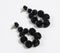Czech Seed Beaded Noir Chunky Earrings