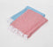 Diamond Checks Red & Blue Cotton Batch Towels (Set Of 2)