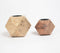 Diamond Cuts Wooden Tealight Holders (Set of 2)