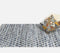 Diamond Design Cotton Denim & Jute Rug