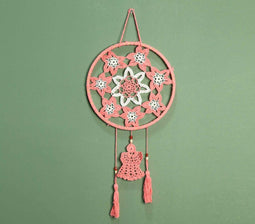 Crochet Pastel Pink Dreamcatcher