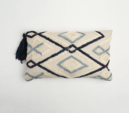 Diamond Pattern Tasseled Sham