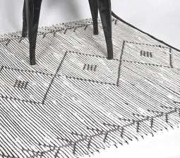 Diamond Patterned Greyscale Rug
