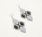 Diamond-Shaped Greyscale Dangle Earrings