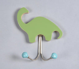 Dinosaur-Shaped Wooden Wall Hook