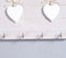 Distress Painted Wooden Ivory Heart 4-Key Hanger
