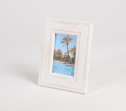 Distressed Ivory Finish Photo Frame