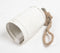 Distress White Iron Bell with Rope