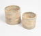 Distressed-Wood Ribbed Vases (Set of 2)