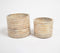Distressed-Wood Ribbed Vases (Set of 2)