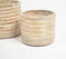 Distressed-Wood Ribbed Vases (Set of 2)