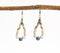 Drop-Shaped Wooden-Beaded Dangle Earrings