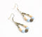Drop-Shaped Wooden-Beaded Dangle Earrings
