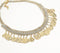 Dual-Toned Iron Coins Bib Necklace with Extension Chain