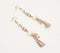 Dusty Pastel Beaded & Tasseled Dangle Earrings